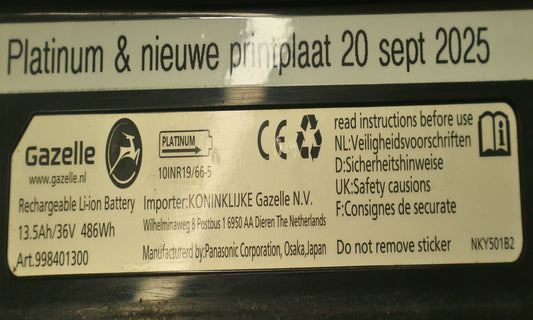 Gazelle Accu Panasonic